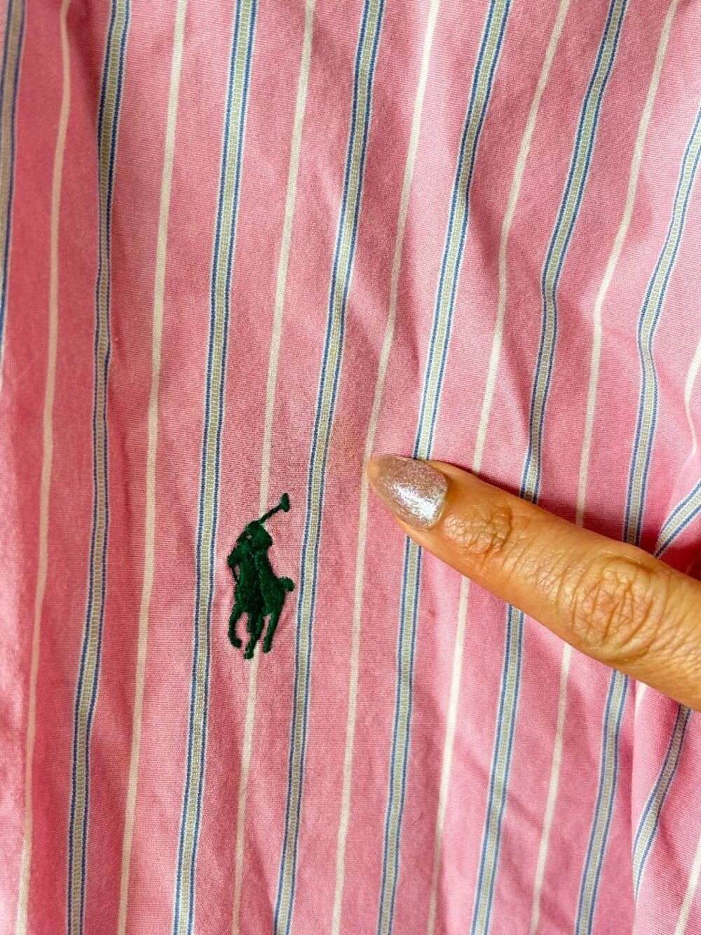 Ralph Lauren Pink Striped Oxford Button Down Shirt Mens XL - Picture 7 of 7